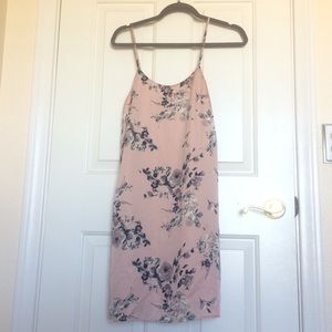 Pink and floral silk slip dress 🌸💕🍒